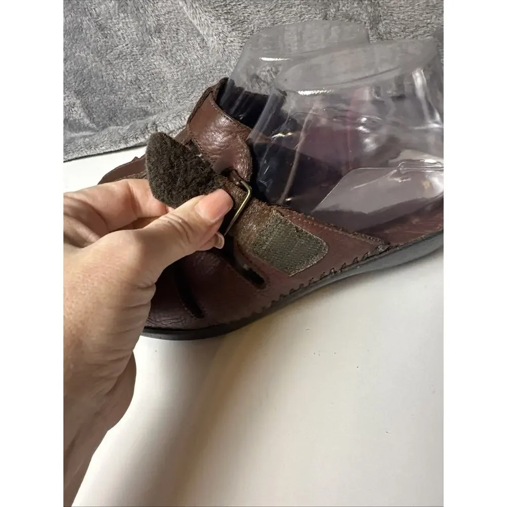 Easy Spirit Women’s Mule Sandal Shoes Comfort Slide Medium Brown Leather Sz 7.5‎